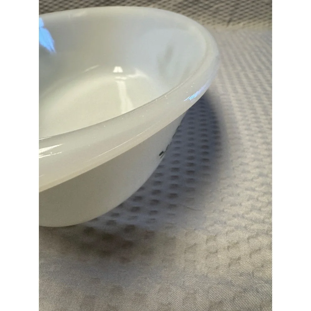 Vintage Glasbake Green Crazy Daisy Casserole Dish J235 Oval 1 QT‎ USA